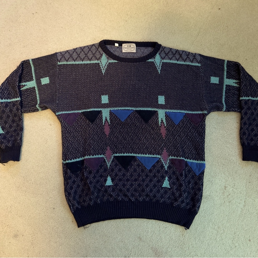 Vtg rare Pronto Uomo knit sweater. Great condition, overall high quality piece